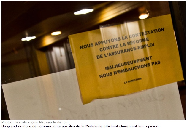 Le Devoir : La crise de l’assurance-emploi aux îles de la Madeleine