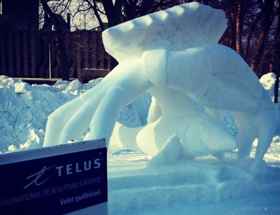 Sculpture sur neige du Carnaval de Québec : Les Îles de la Madeleine à l’honneur