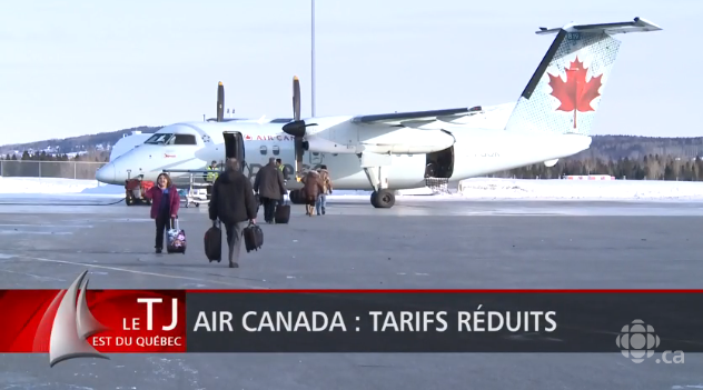 Départs de Gaspé : Air Canada maintient ses tarifs