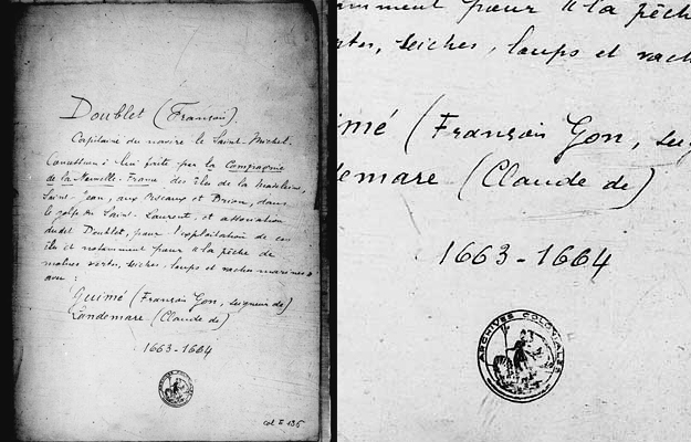Éphémérides : Concession des Îles-de-la-Madeleine à François Doublet