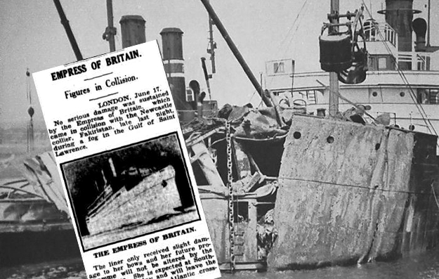 Éphémérides : Collision du Empress of Britain et du Kafiristan