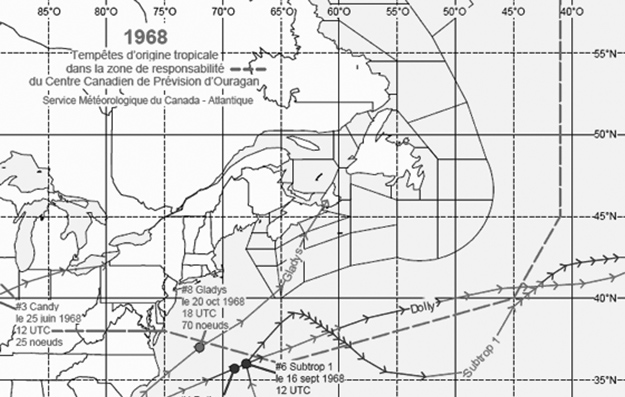 Éphémérides : 21 octobre 1968 : L’Ouragan Gladys frappe les Îles