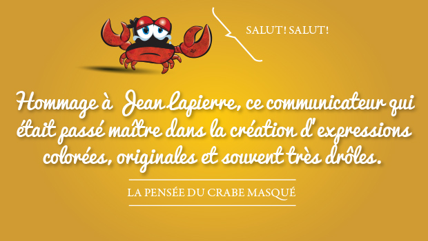 La pensée du crabe masqué