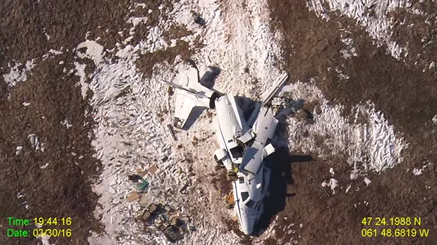 Vidéos aériennes du site de l’accident aux Îles-de-la-Madeleine