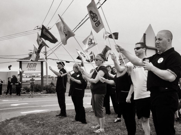 Manifestation des syndiqués de la Coop IGA l’Unité