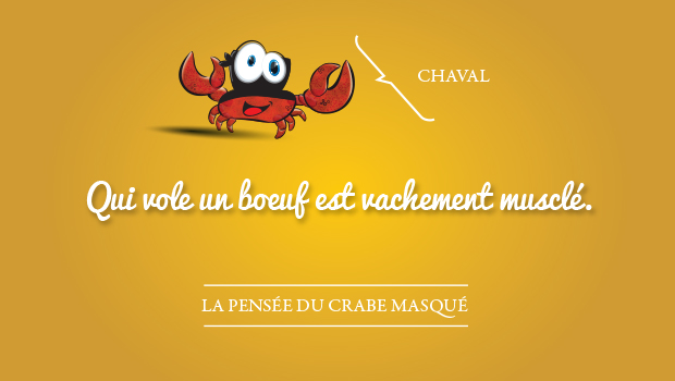 La pensée du crabe masqué