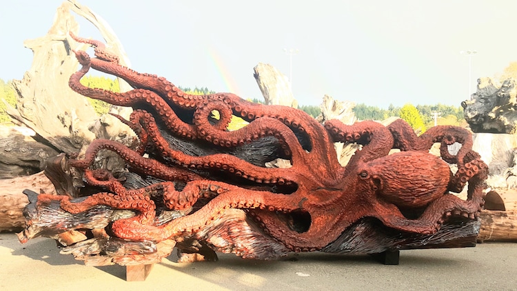 une-fabuleuse-sculpture-de-pieuvre-dans-un-tronc-de-sequoia-par-Jeffrey-Michael-Samudosky-16