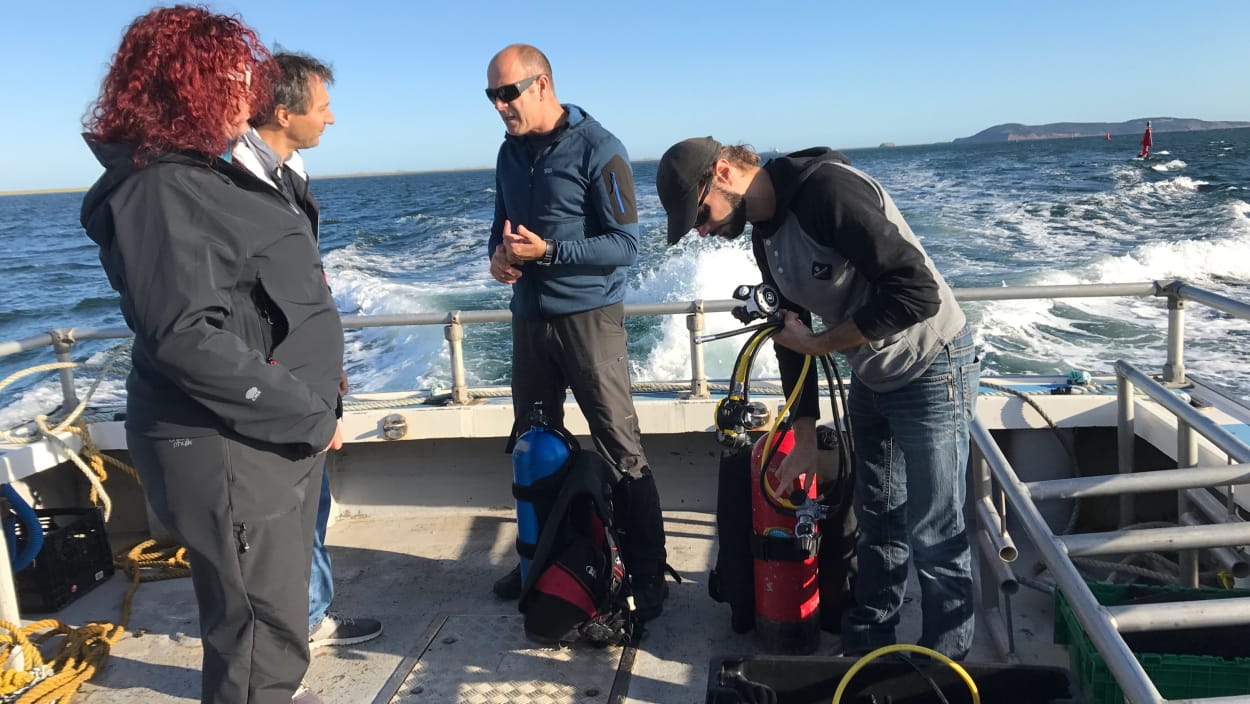 Le plongeur madelinot Mario Cyr, vedette de la série Un homme à la mer