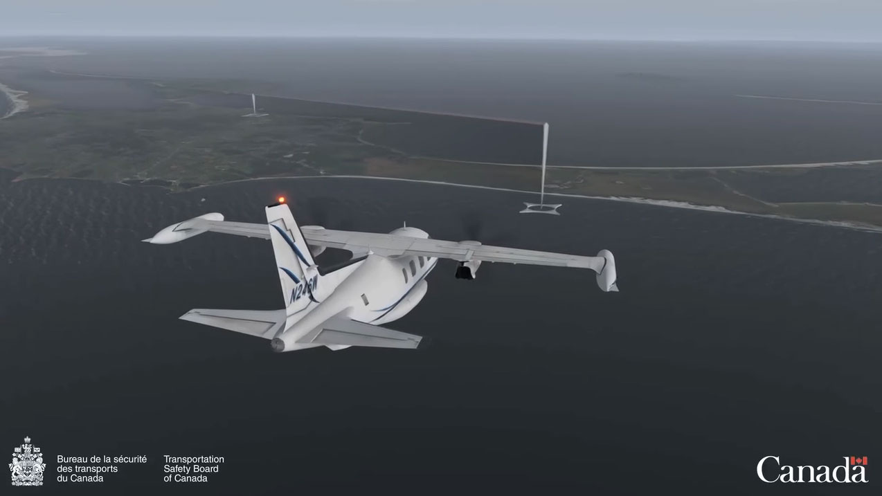 Animation de l’écrasement d’avion qui emportait Jean Lapierre et six autres passagers