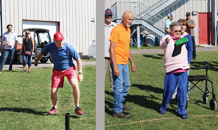 Exposition agricole et le Festival acadien de la région Evangéline : Concours de lancer de botte