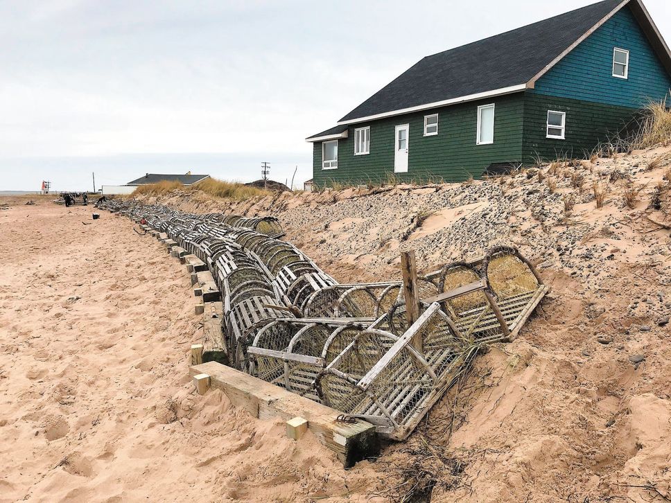 Des casiers à homards pour protéger les maisons des tempêtes