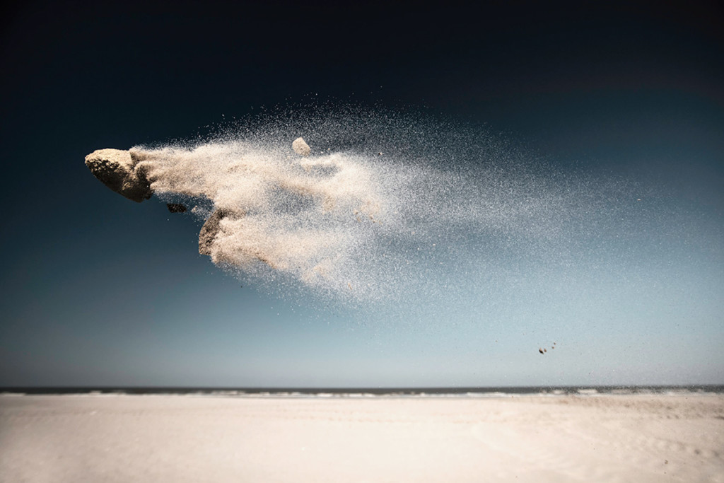 Sand comes alive and creatures are born in frozen moments of weightlessness...