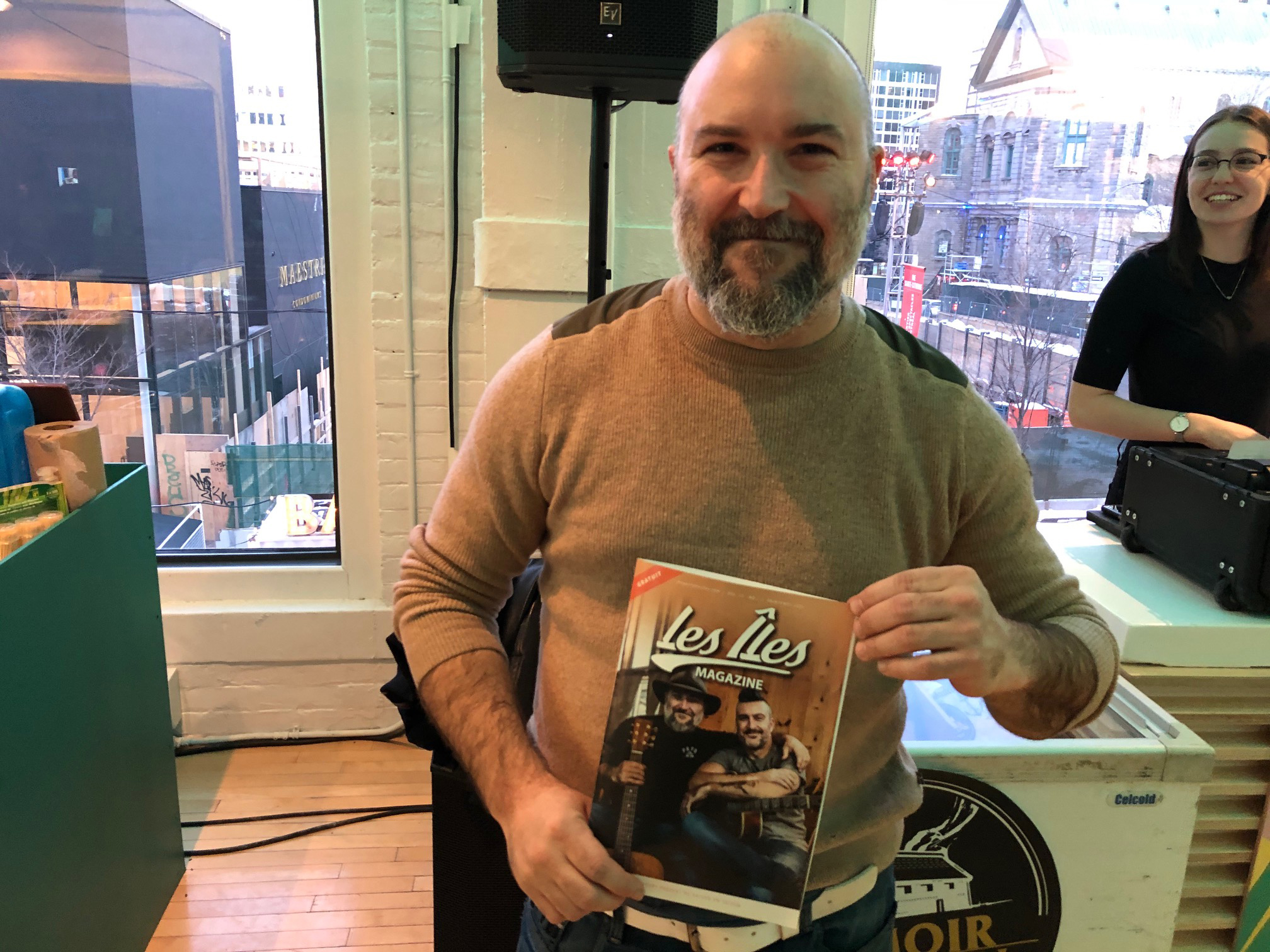 Éloi et Jonathan Painchaud sont les ambassadeurs du Magazine Les Îles version printanière qui est distribué en supplément lors de l'événement à Montréal.