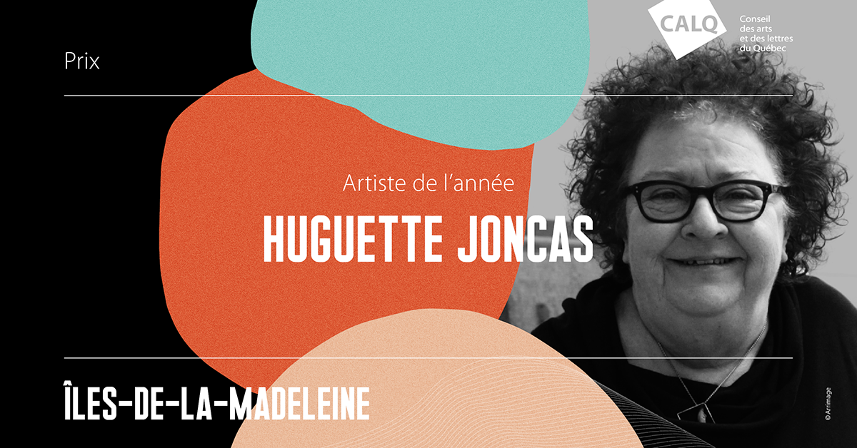Huguette Joncas reçoit le Prix du CALQ – Artiste de l’année aux Îles-de-la-Madeleine