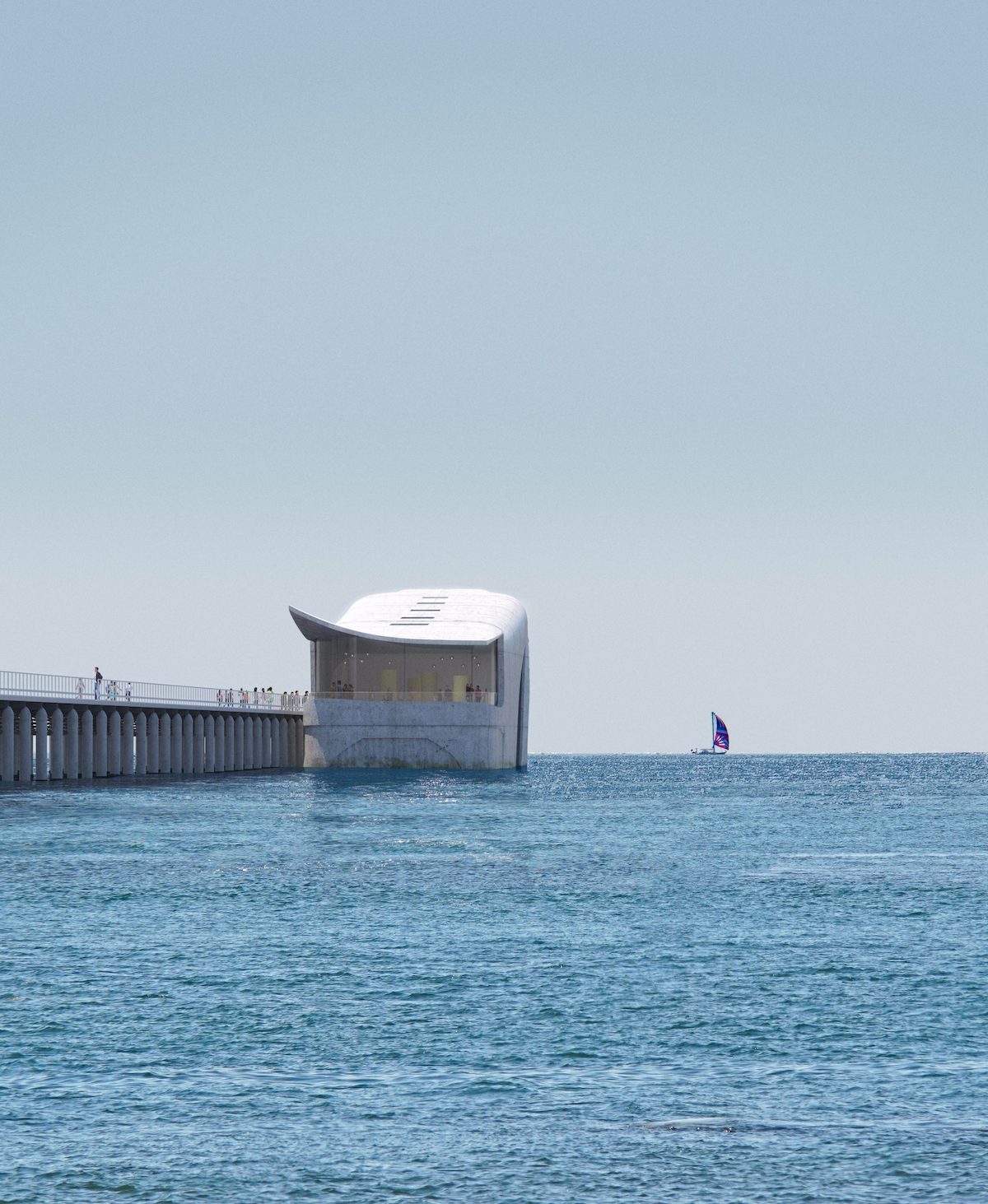 Le-Australian-underwater-discovery-Centre-un-batiment-en-forme-de-baleine-semi-immergee-4