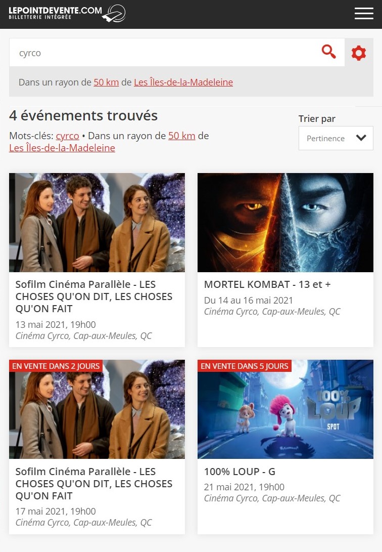 VISITEZ lepointdevente.com pour le film à l’affiche et ceux à venir!