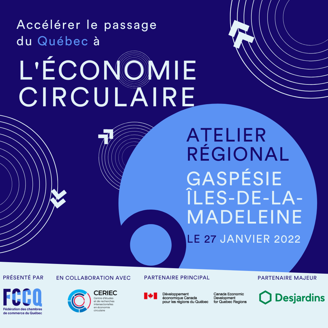 Atelier régional vituel en Économie circulaire pour les entreprises et les organismes