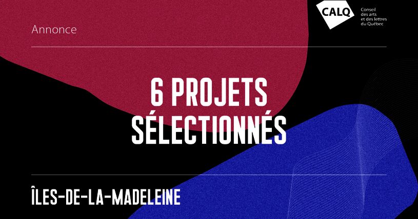 Un soutien financier de 106 500 $ pour six projets artistiques et littéraires madelinots