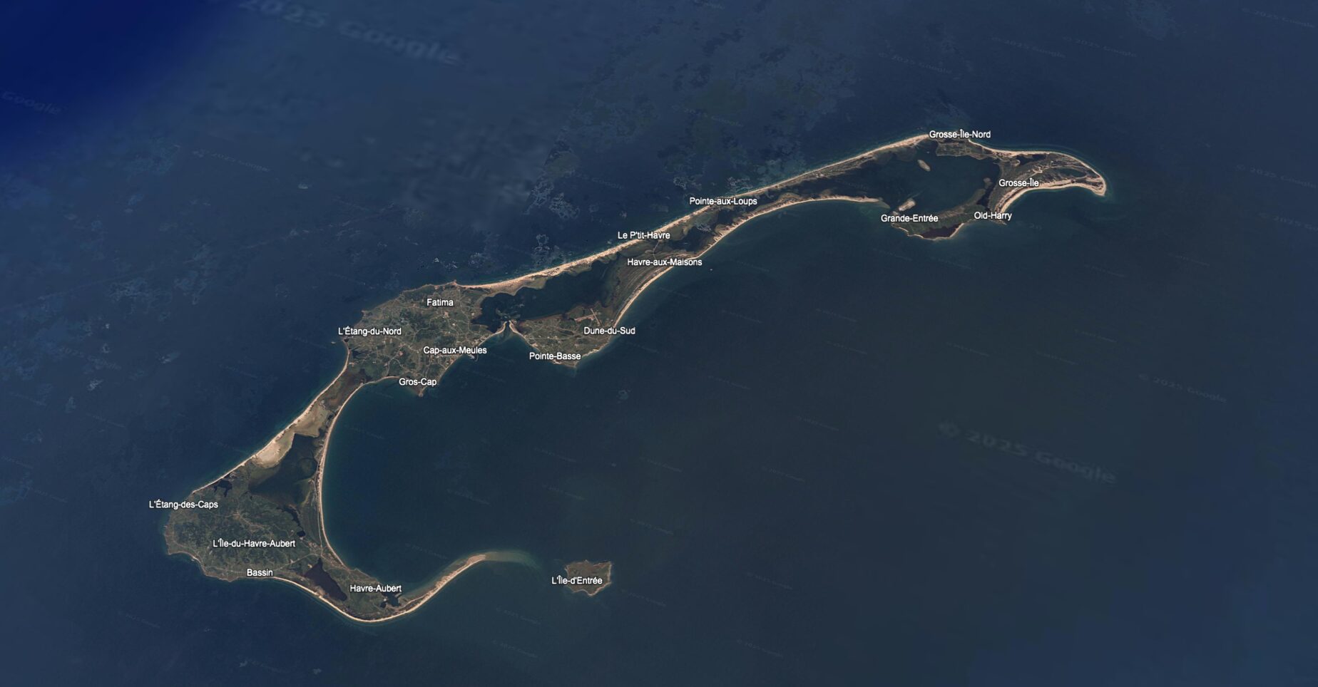 Les Îles-de-la-Madeleine à travers le temps grâce à Google Earth