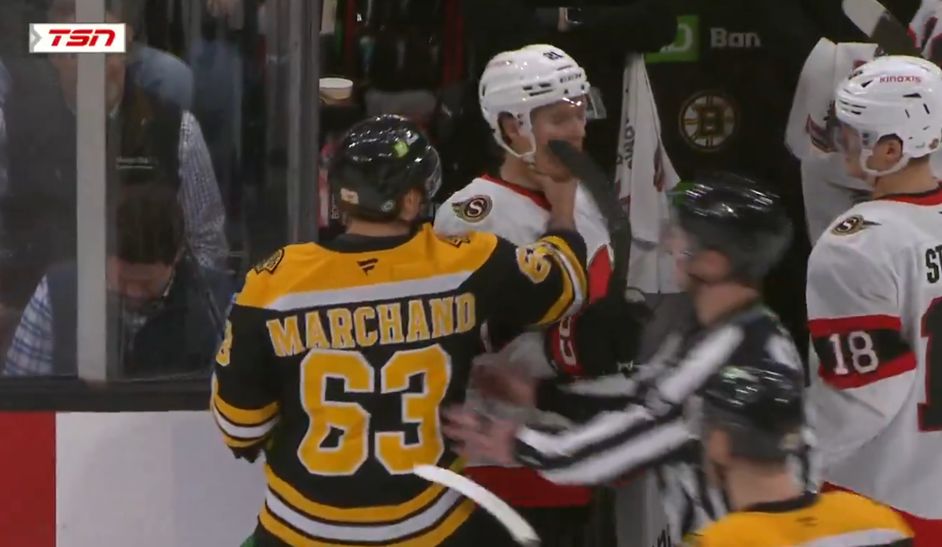 Top-5 : Brad Marchand a tenté d’étrangler Nick Cousin avec sa main