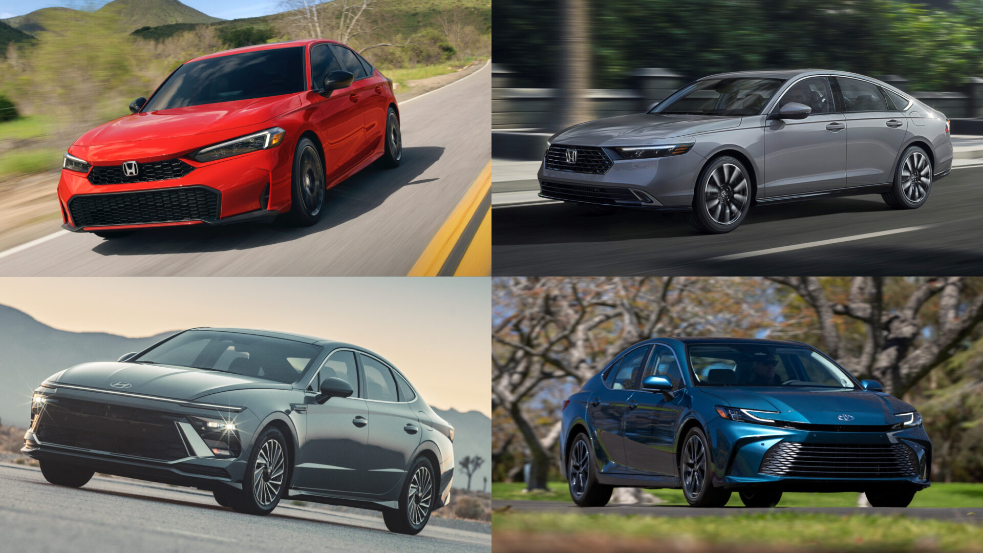 Quelle berline choisir? Honda Accord, Honda Civic, Hyundai Sonata ou Toyota Camry?