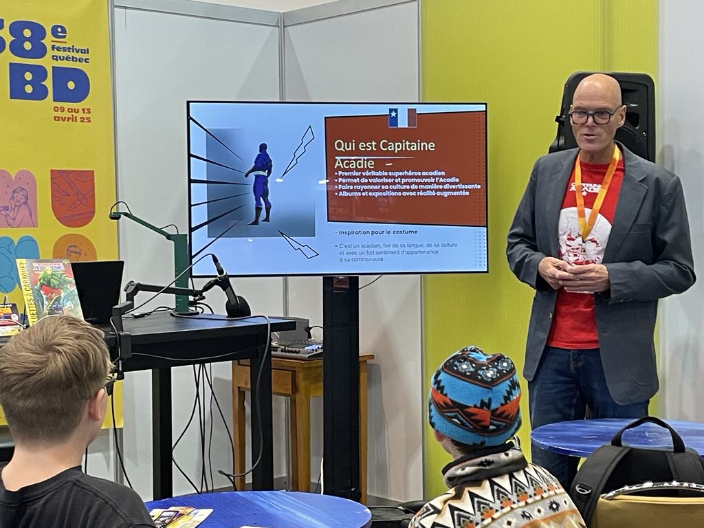 Capitaine Acadie séduit le public au Salon international du livre de Québec et au Festival Québec BD