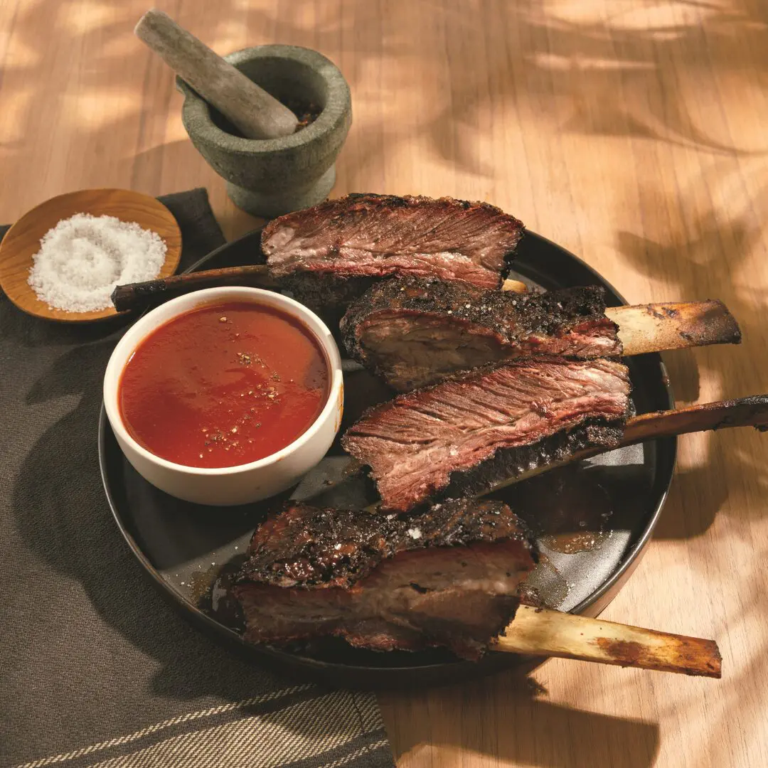 Short ribs de bœuf,  mop sauce au jus de pomme et poire
